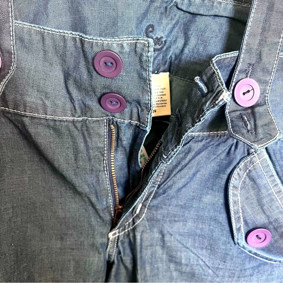 Urban Outfitters Overalls Sz 26 Blue Hipster Boho Classic Casual 2000s Wide Leg - Picture 5 of 9